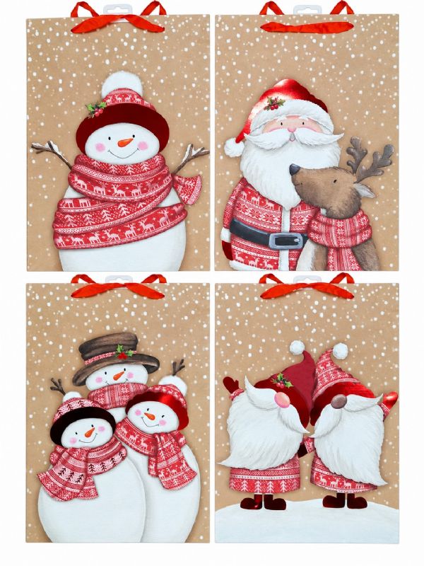 Photo of Snowy Santa Extra Large Gift Bag Pk12