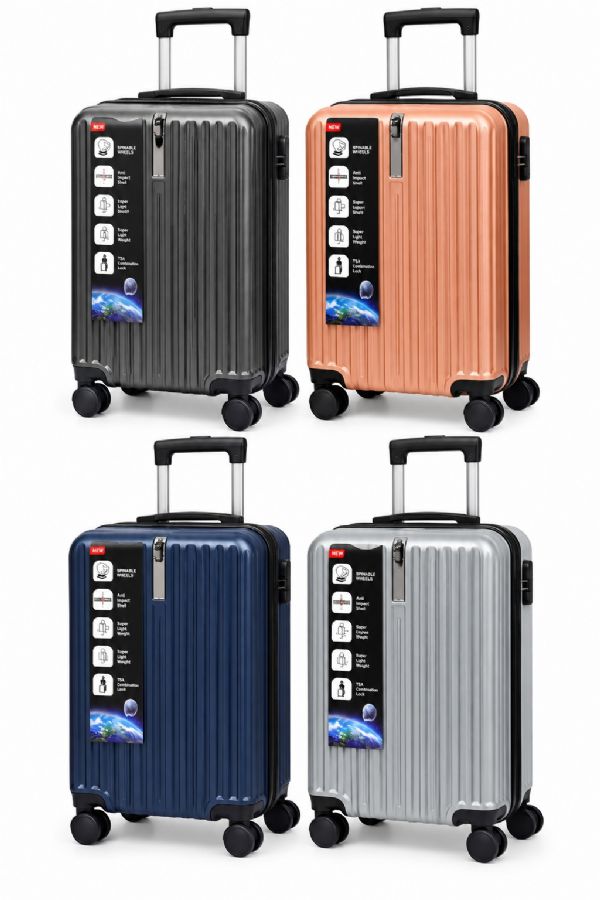Photo of Suitcase Cabin Size  55x40x24  4 Asst Pk4