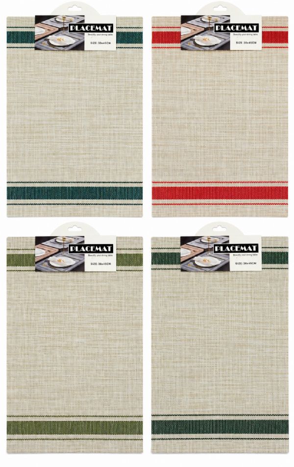 Photo of Table Placemat 3  4 Asst  30x45cm Pk12