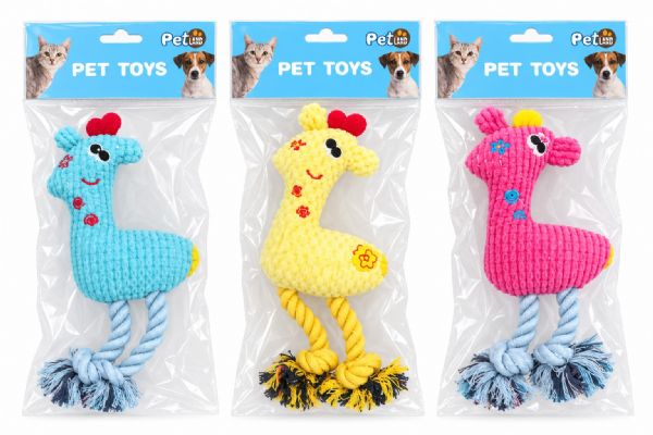 Photo of Cuddly Chicken Dog Toy 3 Assorted Pk12