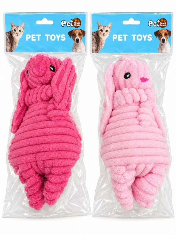 Photo of Furry Rabbit Dog Toy Pk6