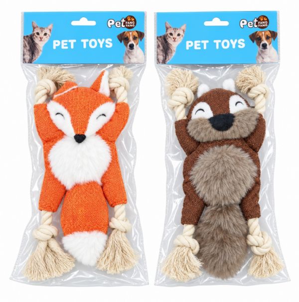 Photo of Forest Animal  Dog Toy 2 Assorted Pk12