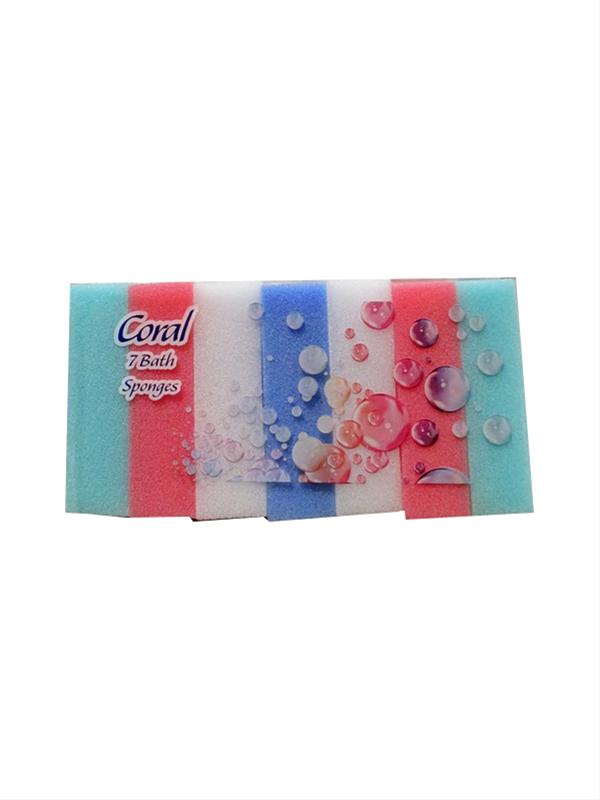 Image of Coral Bath Sponge Square  Pk6x7's Sp64g-3