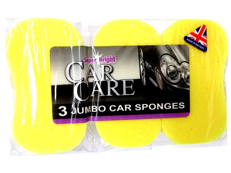 Image of Super Bright Jumbo Car Sponges 10x3'S