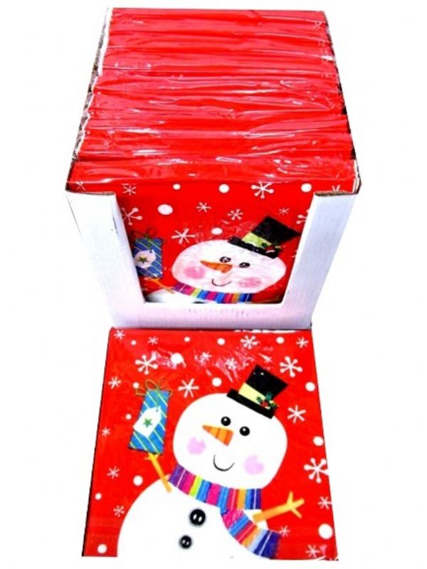 Image of Christmas Napkins Red Snowman Pk10x20's Pf73e