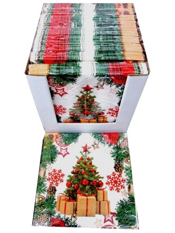 Image of Christmas Napkins  Xmas Tree Pk10x20's Pf73g