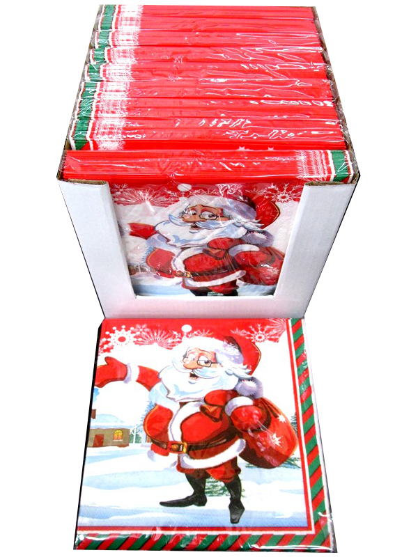 Image of Christmas Napkins Santa 3 Ply  Pk10x20'S