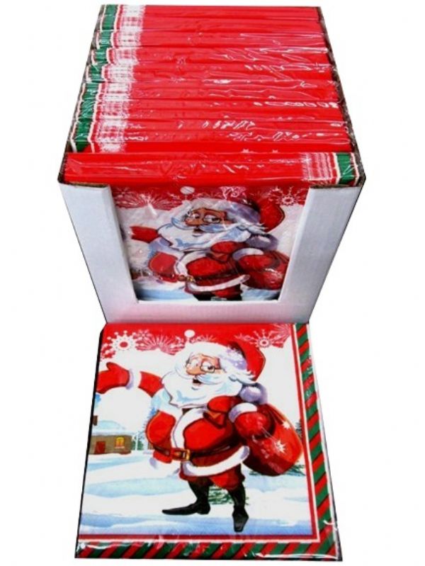 Image of Christmas Napkins Santa 3 Ply  Pk10x20'S