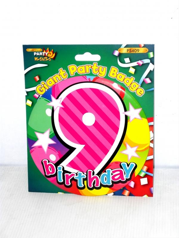 Photo of Party Badges Giant Pk24 Age 9