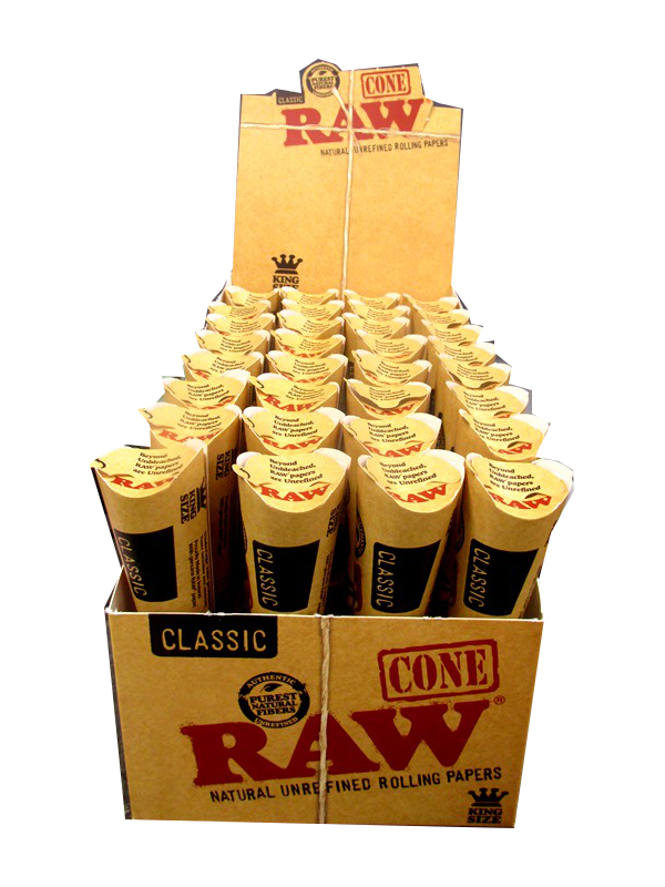 Image of Raw King Classic Cone Rolling Papers Pk32x3'S