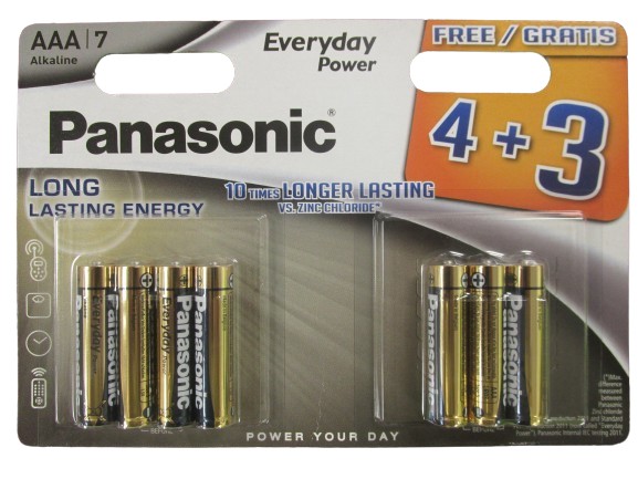 Image of Panasonic Aaa Alkaline 4+3 Pk 12x7'S