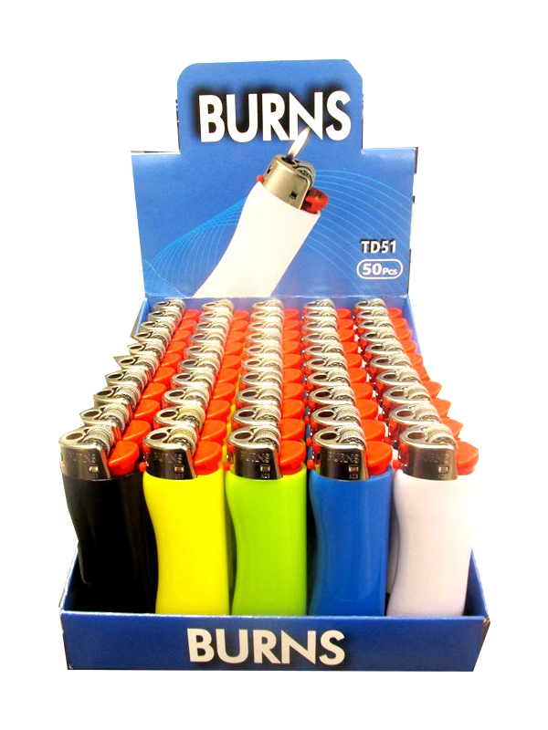 Image of Burns Pocket Flint Refill Lighter D/box Pk50