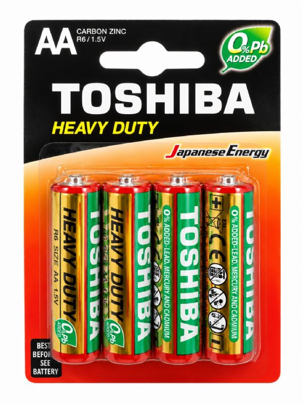 Photo of Red/black Toshiba Aa Zinc 8pk Batteries Pk12