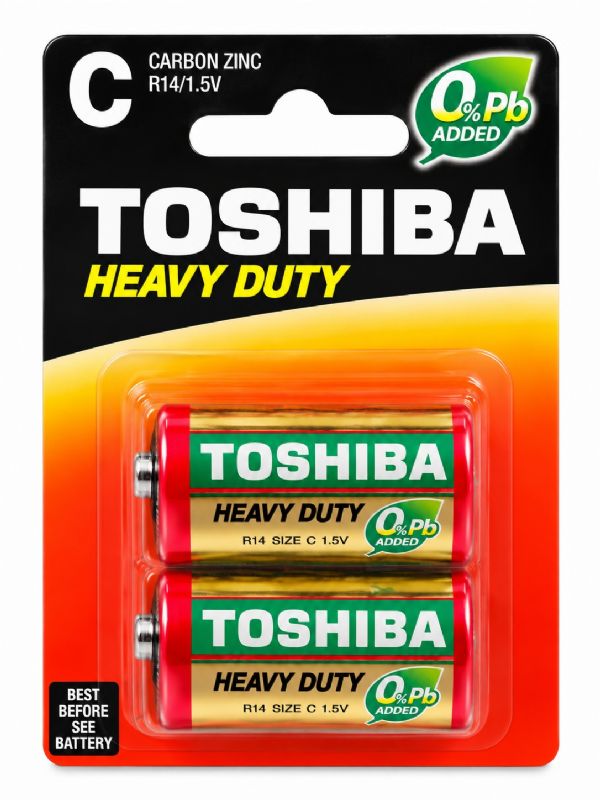 Photo of Red/black Toshiba C Zinc 2pk Batteries Pk10