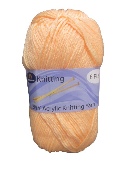 Image of Vibrant Peach Acrylic Knitting Yarn 100g Pk10