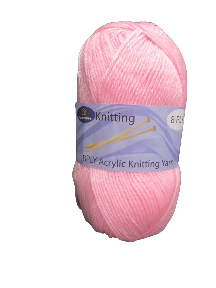 Image of Pink  Acrylic Knitting Yarn 100g Pk10