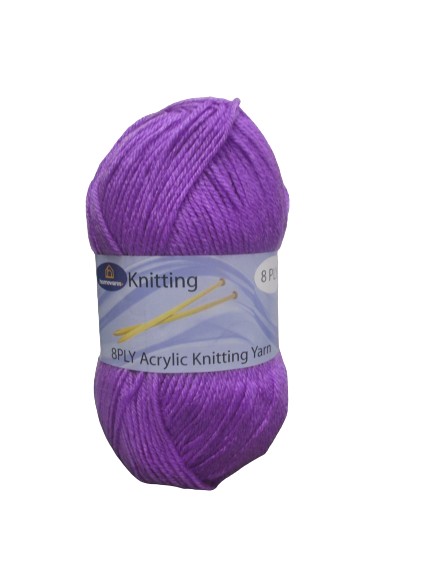 Image of Lavender Acrylic Knitting Yarn 100g Pk10