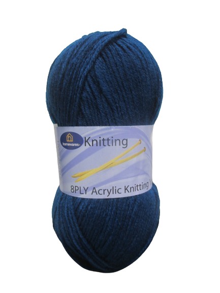 Image of Saphire Navy Acrylic Knitting Yarn 100g Pk10