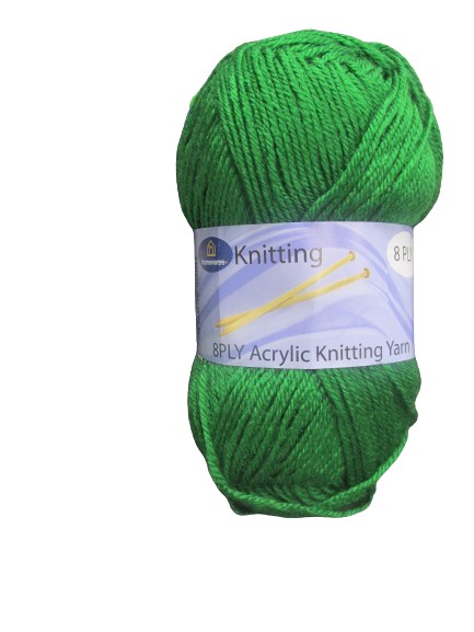 Image of Emerald Green Acrylic Knitting Yarn 100g Pk10