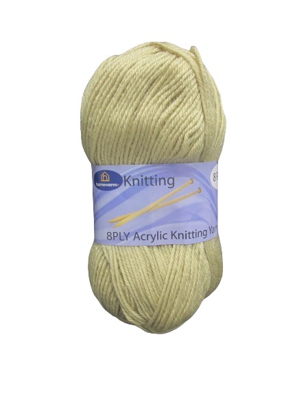 Image of Honey Cream Acrylic Knitting Yarn 100g Pk10