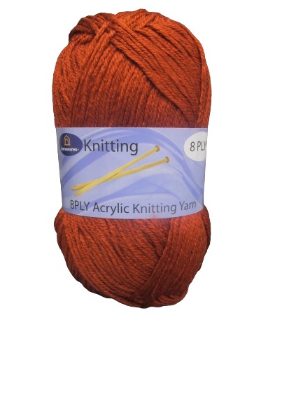 Image of Red  Acrylic Knitting Yarn 100g Pk10