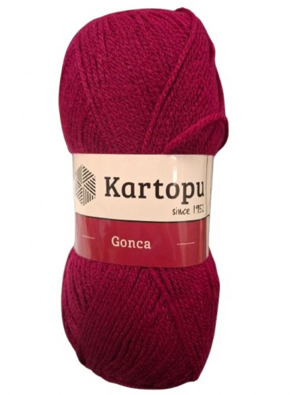 Photo of K728  Kartopu Wine Red Double Knit Wool  Pk10