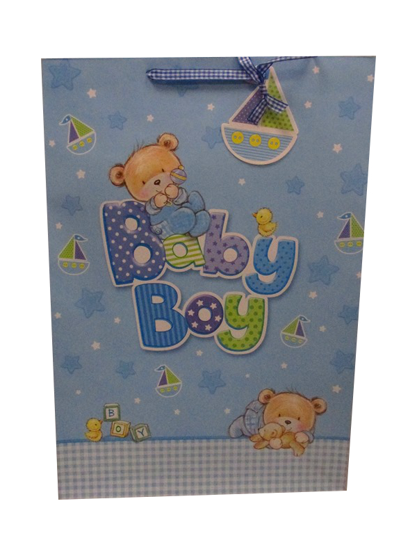 Image of Xlge Gift Bag Baby Bear Boy Z303xl Pk6