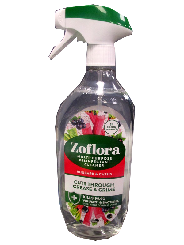 Image of Zoflora Rhubarb &cassis Multi Spray Pk6x800ml