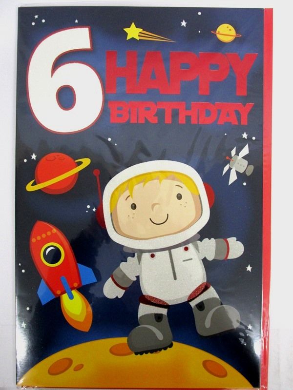 Photo of Large Age 6 Boy Birthday Card Pk619722