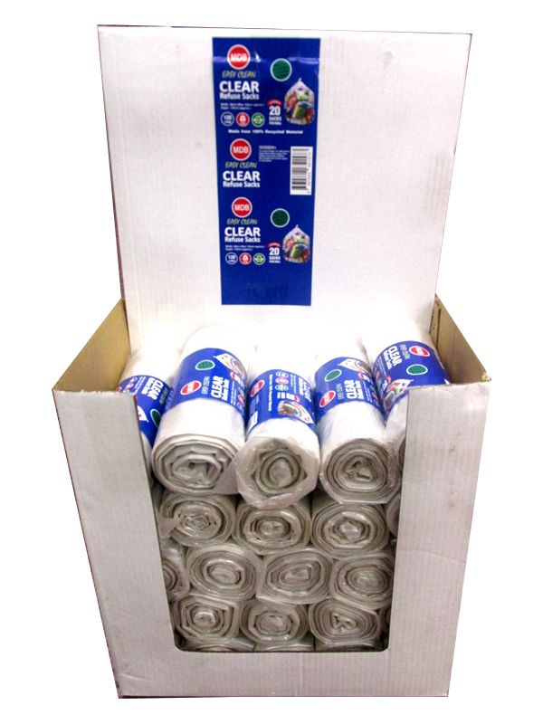 Photo of Easyclean Lge Clear Bags 132x66cm Pk20x20's