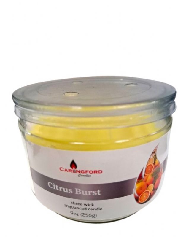 Photo of Carlingford 3 Wick Candle Citrus Burst Pk6