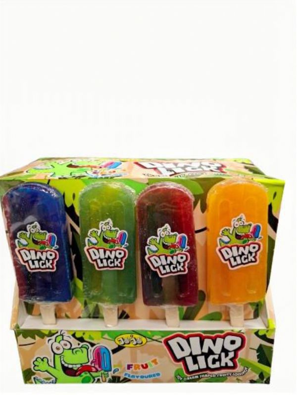 Photo of Dino Lick Lolly Pops Fruit Flavour Pk24