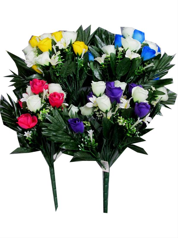 Photo of Lge Bunch Rose Lily Bouquet Gyp& Fern  Pk24