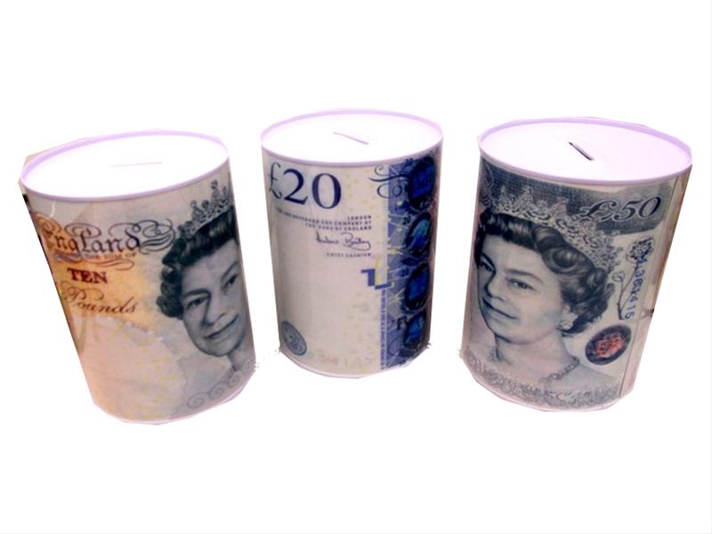 Photo of Medium Money Tins Sterling 15cm/6inchs Pk60