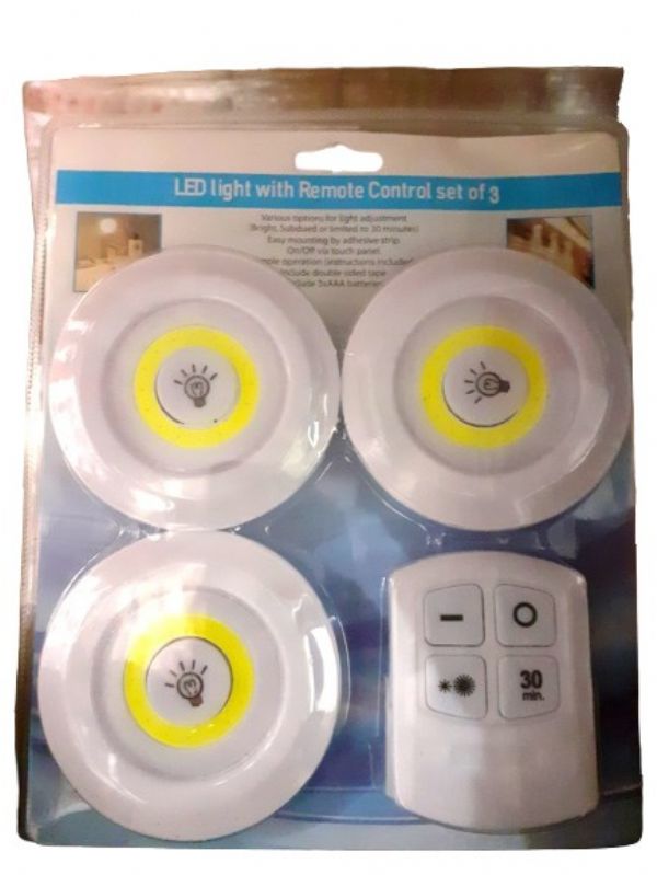 Photo of Wardrobe Led Lights 3pk With Remote Pack24