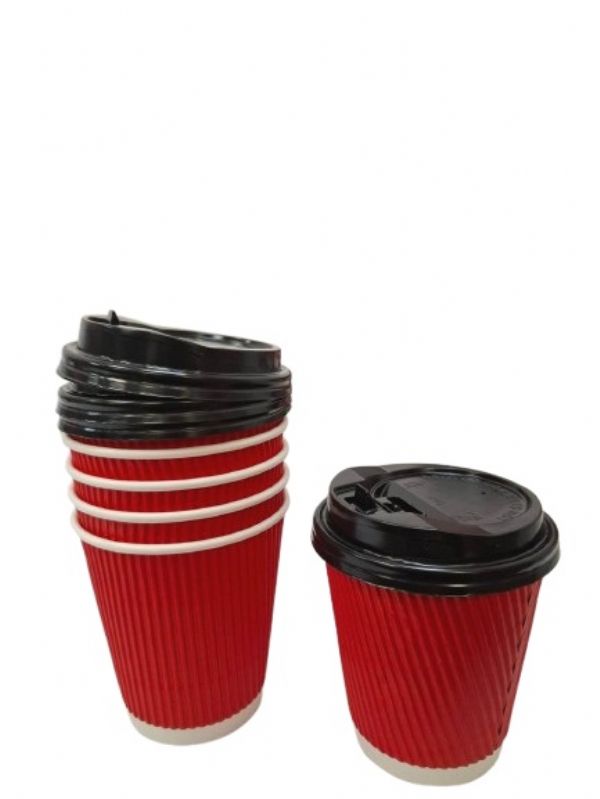 Photo of 6pk Ripple Cups/lids/10oz/300ml  Pk24