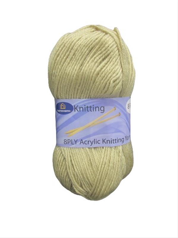 Photo of Honey Cream Acrylic Knitting Yarn 100g Pk10